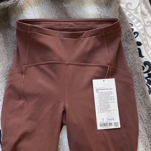 Brown Lululemon leggings swift speed HR tight 28”